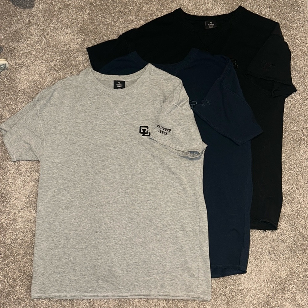 (BUNDLE DEAL) 3 Pack of Relaxed Fit Mens T-Shirts
